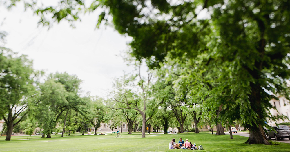 Photo of the Oval on campus.