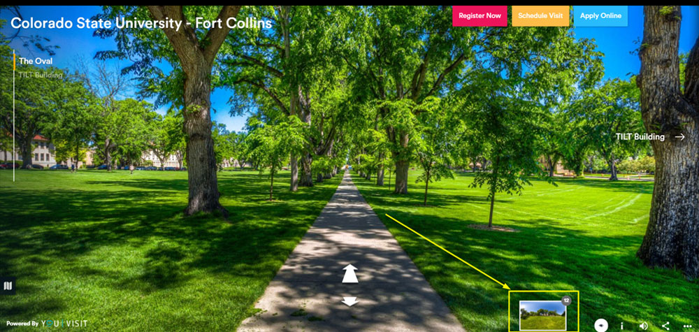 Screenshot of virtual tour