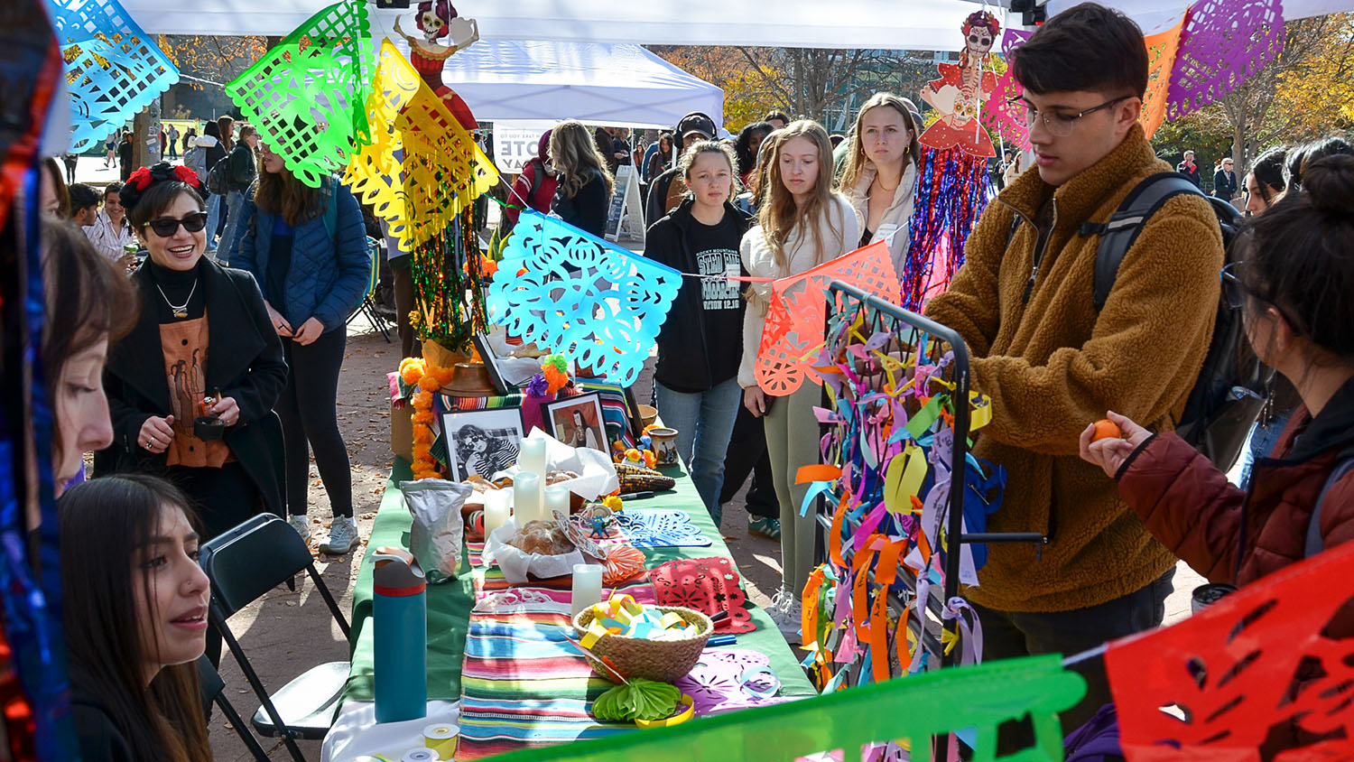 CSU students in the languages, literatures, and cultures major participate in a day of the dead festival