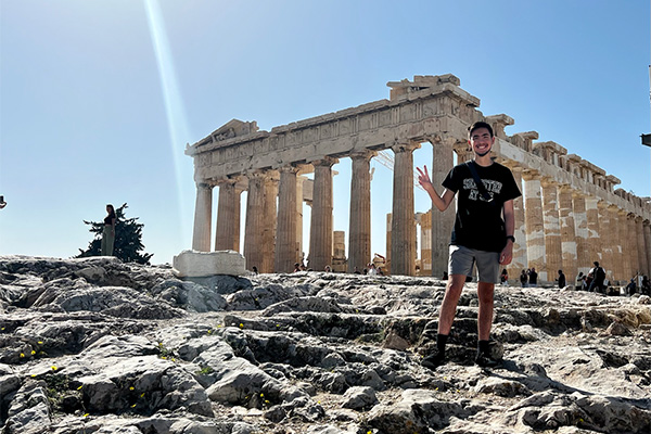 Kevin on his travels