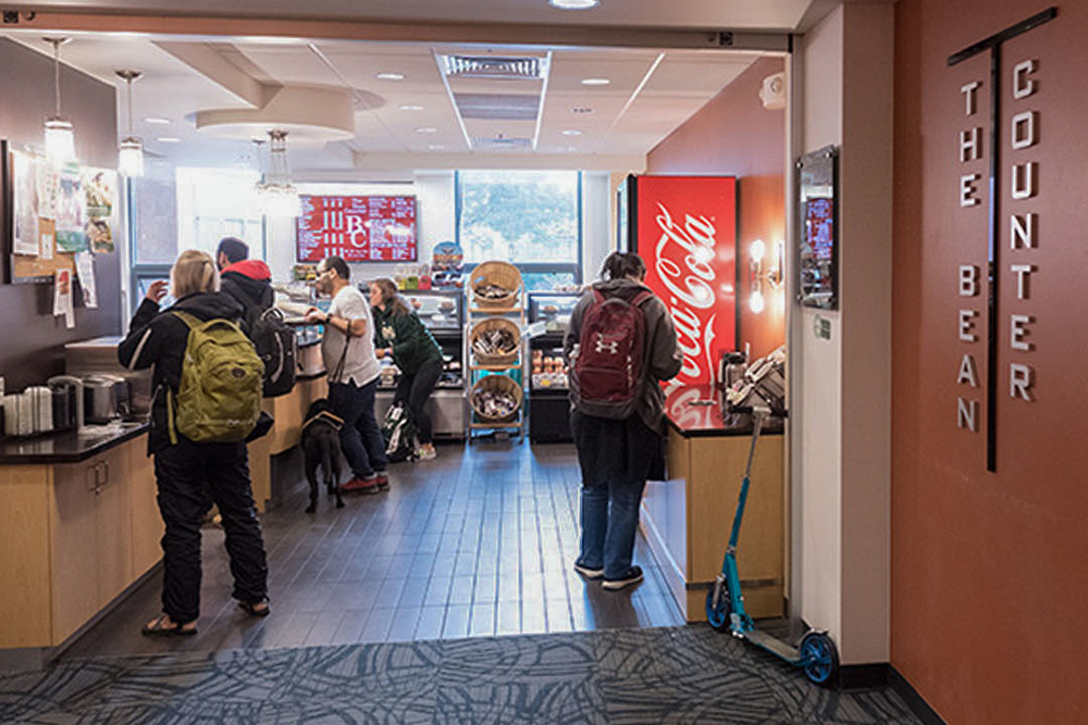Students ordering coffee