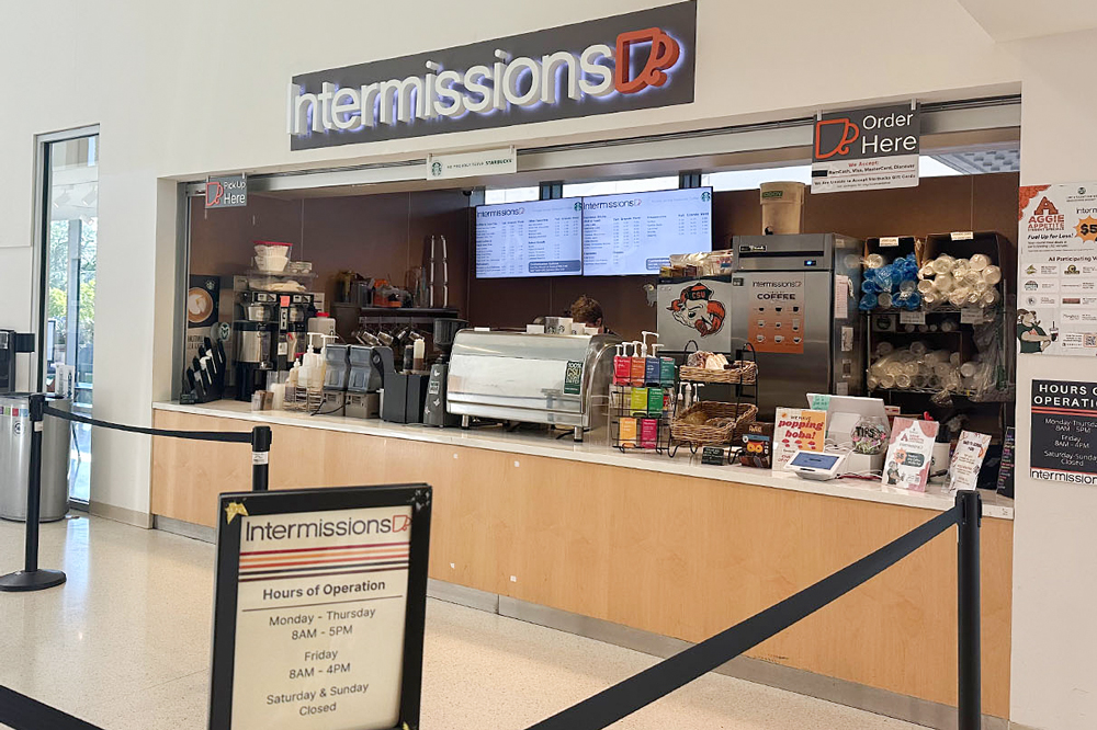 Outside of Intermissions coffee shop