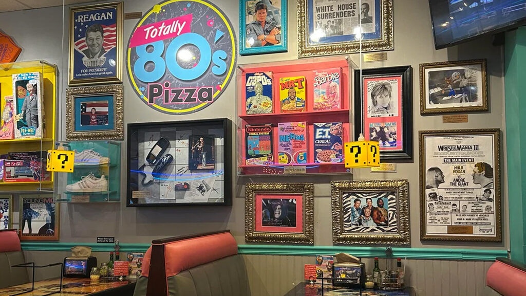 Indoor shot of Totally 80s Pizza in Fort Collins