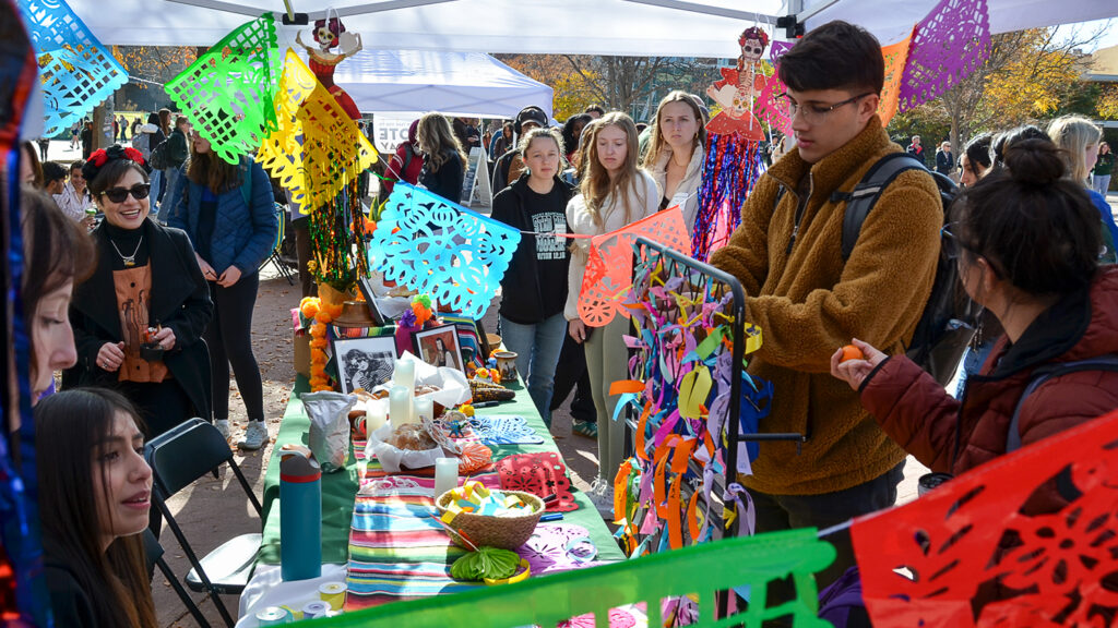 CSU students attend a mexican day of the dead festival