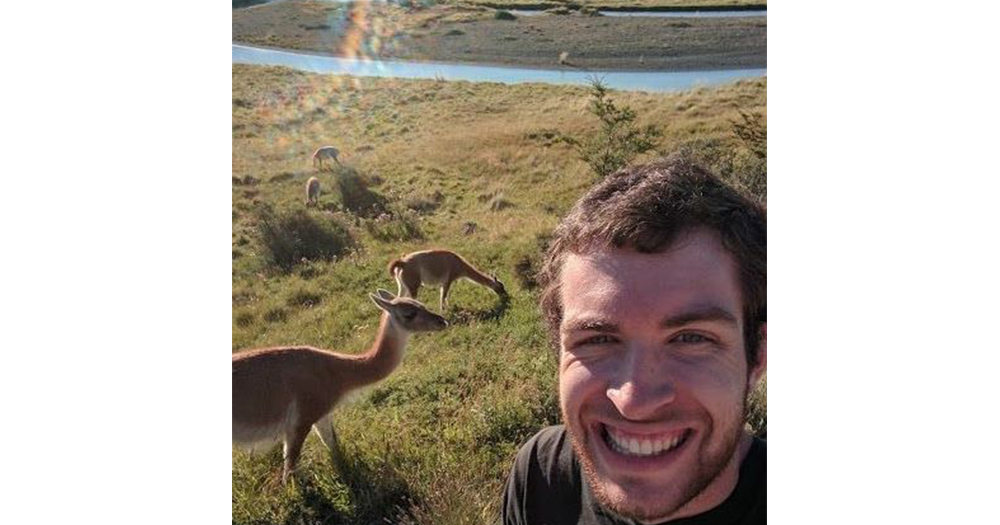 Josh with wildlife in Chile