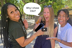 Vloggers interview CSU students on campus